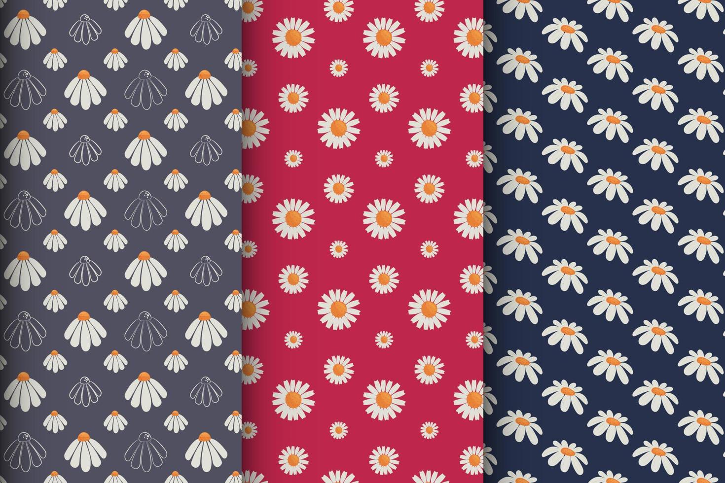 kleurrijk modern achtergrond, patroon reeks met bloemen vector