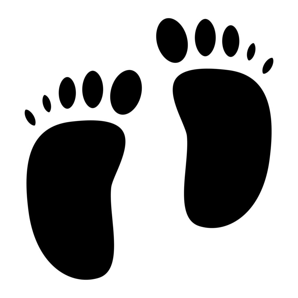 voetafdruk pictogramstijl vector