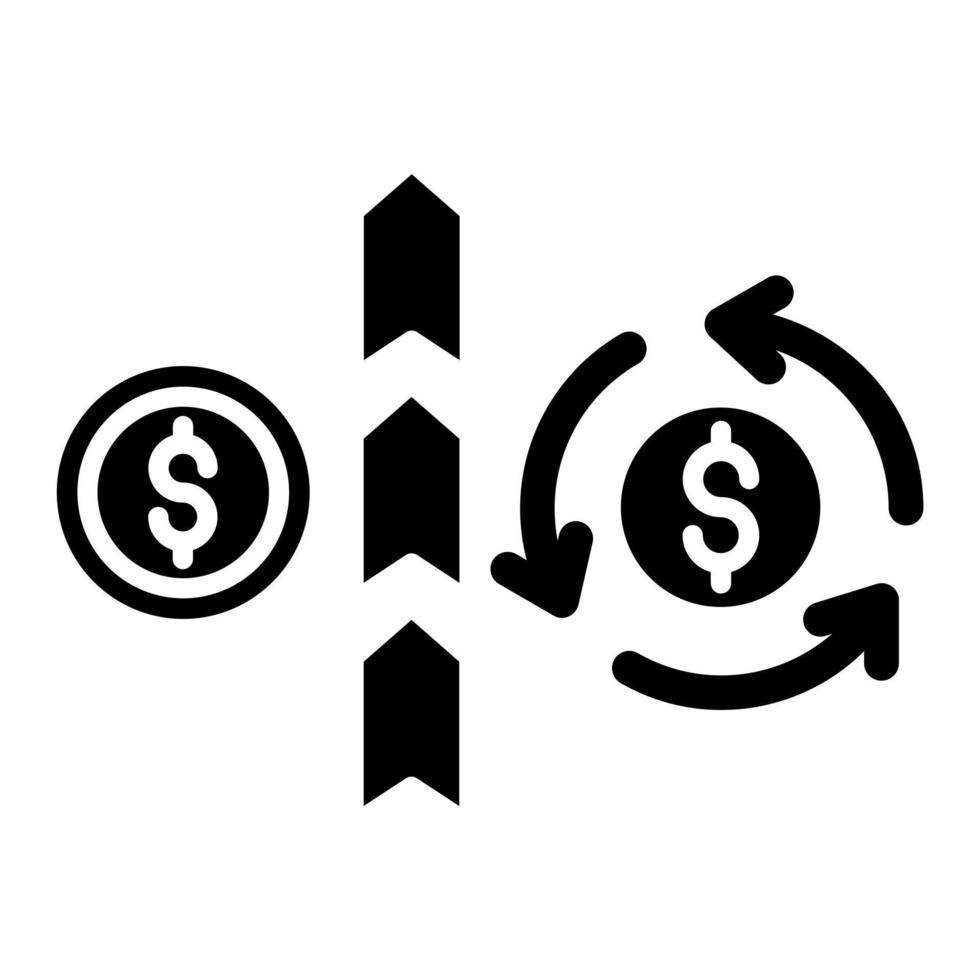 circulaire vs lineair economie icoon stijl vector