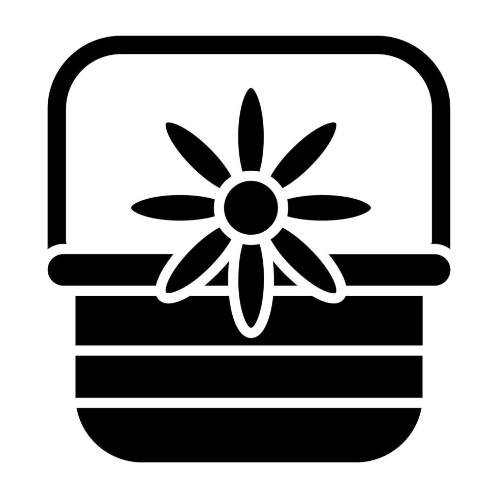 bloemenmand pictogramstijl vector