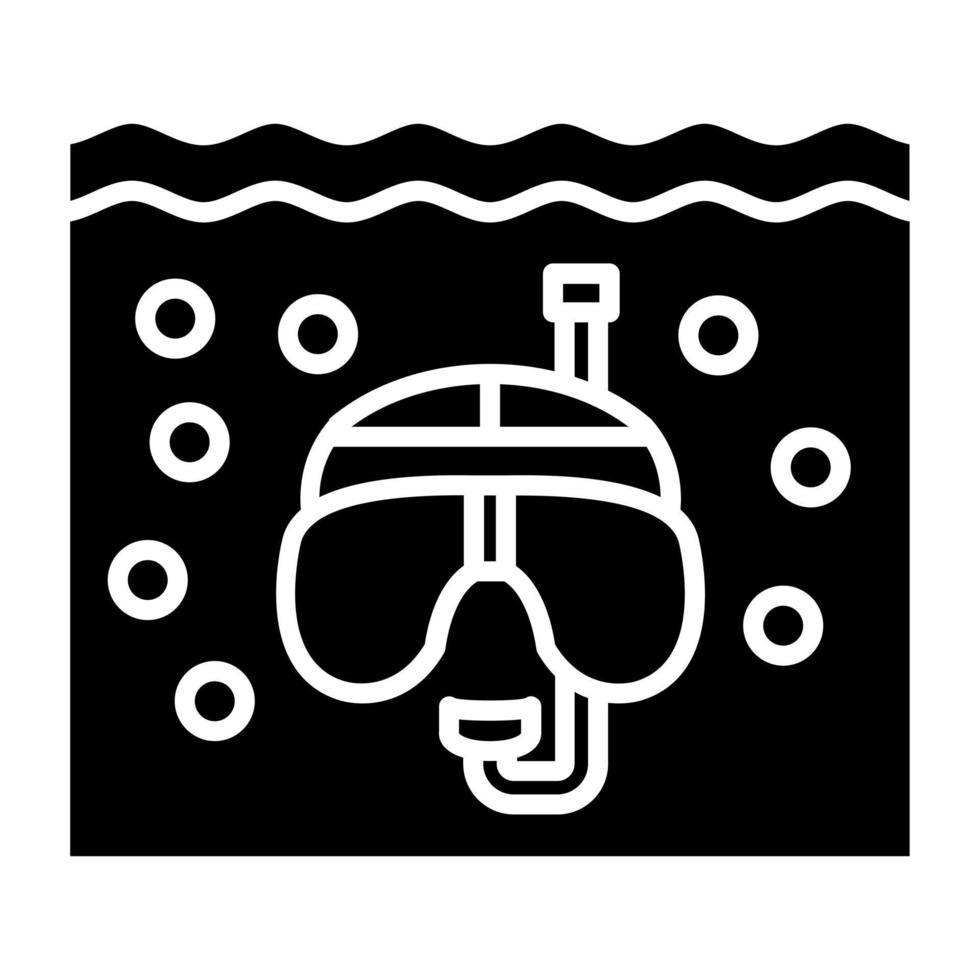 snorkelen icoon stijl vector