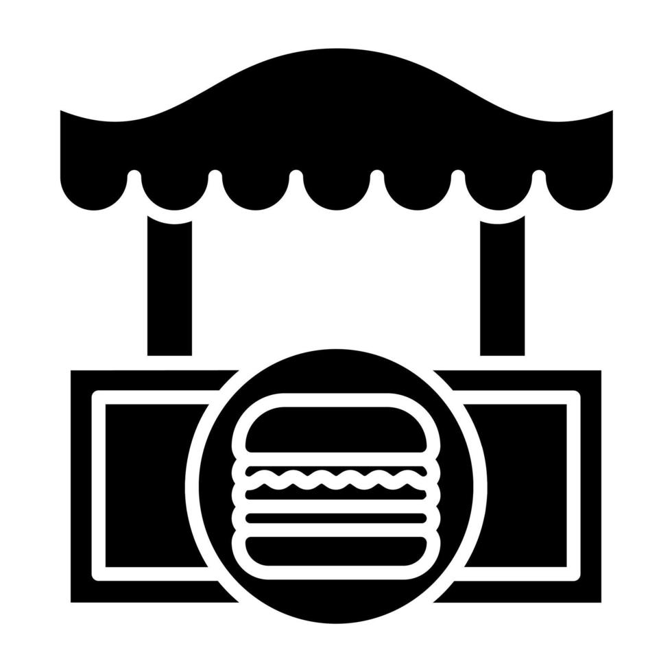 hamburger winkel icoon stijl vector