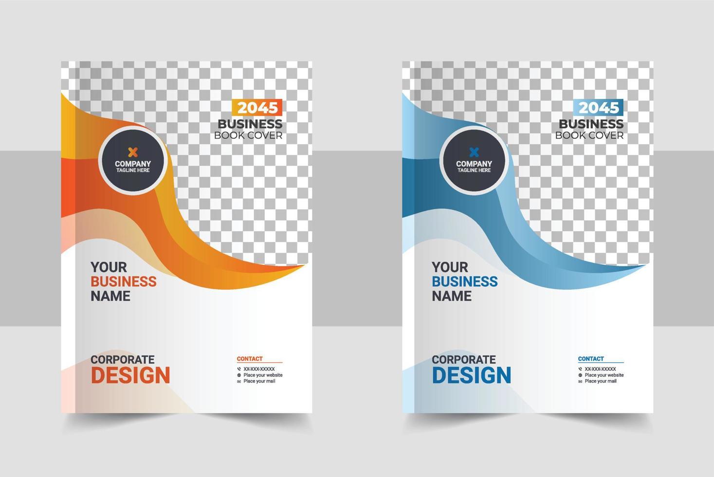 jaar- verslag doen van brochure folder ontwerp, brochure presentatie, boek Hoes Sjablonen, lay-out in a4 grootte vector