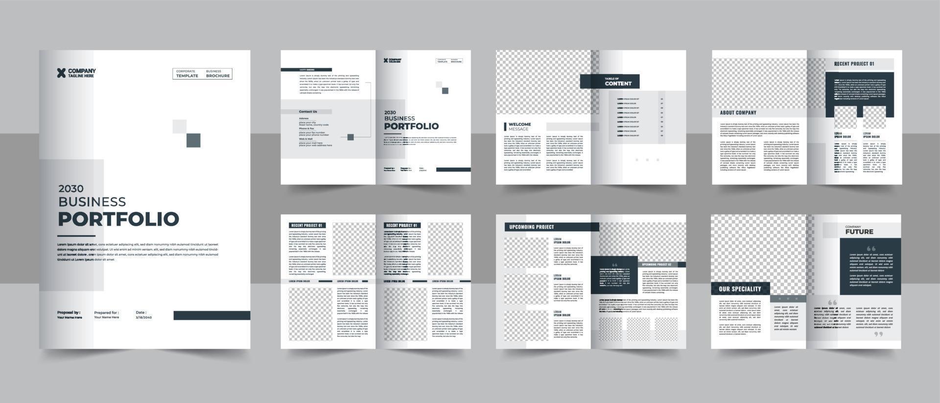 bedrijf profiel brochure sjabloon of meerdere pagina's bedrijf brochure ontwerp sjabloon ontwerp vector