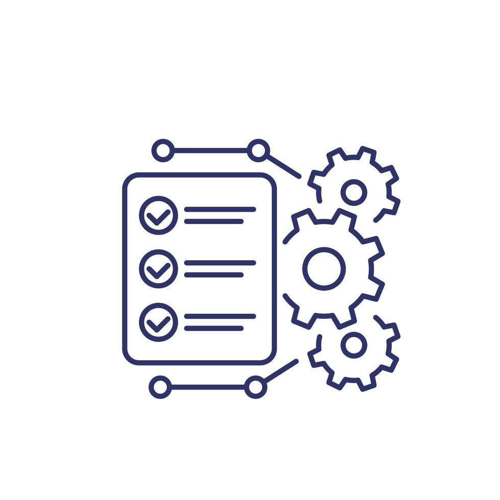 procedures lijn pictogram op wit vector