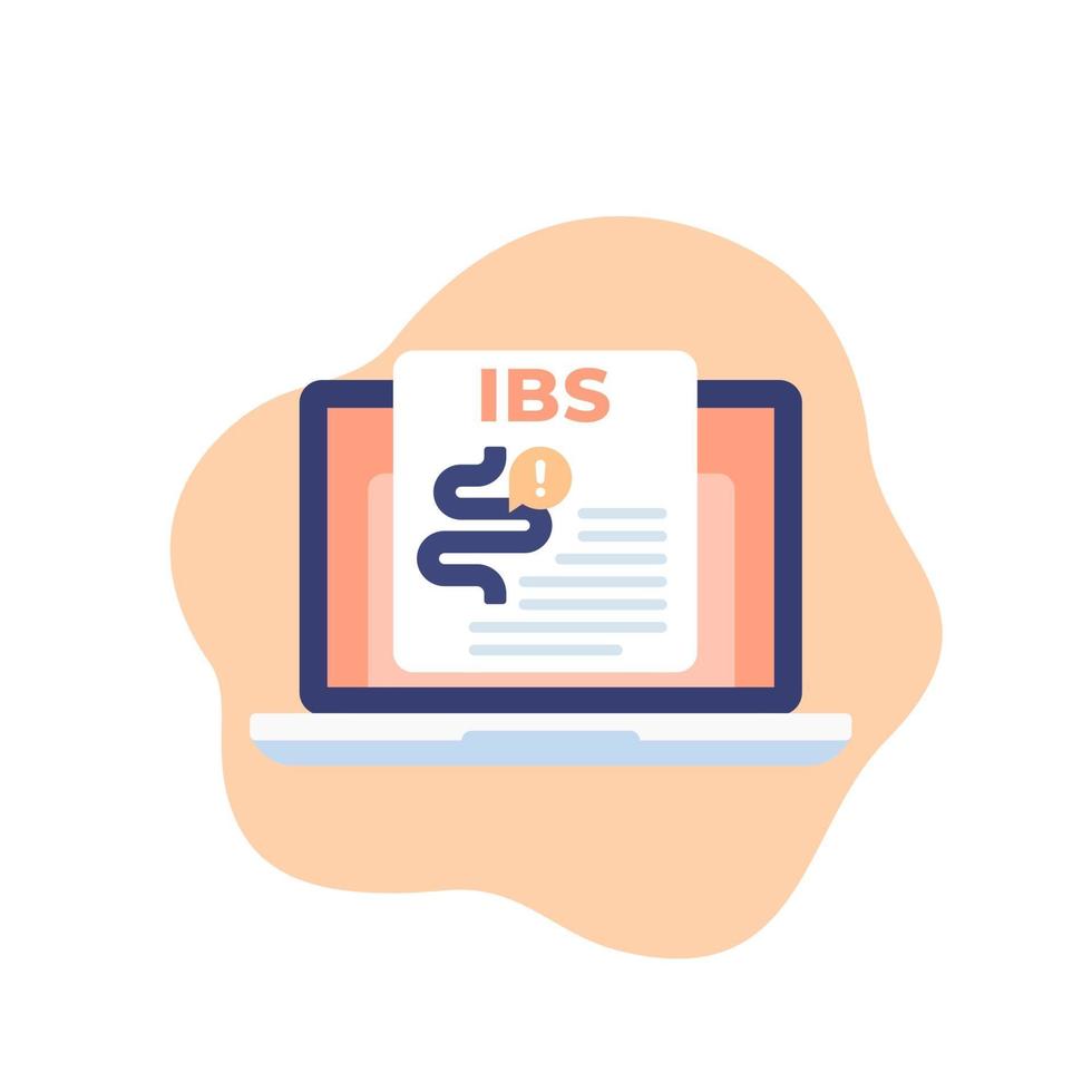 ibs of prikkelbare darmsyndroom vector pictogram