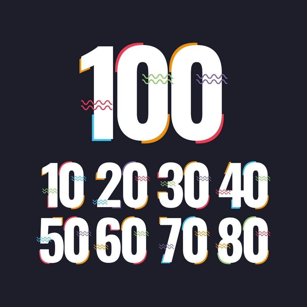 100 jaar verjaardag viering vector sjabloon ontwerp illustratie logo pictogram