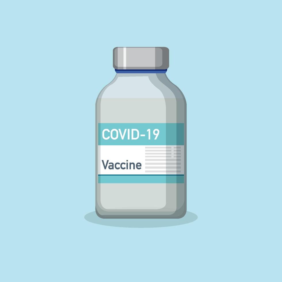 covid-19 vaccinfles geïsoleerd vector