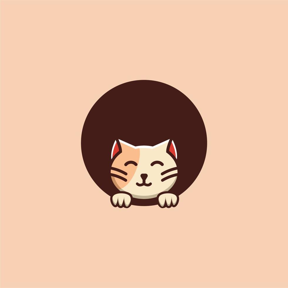 schattig kattenontwerp vector