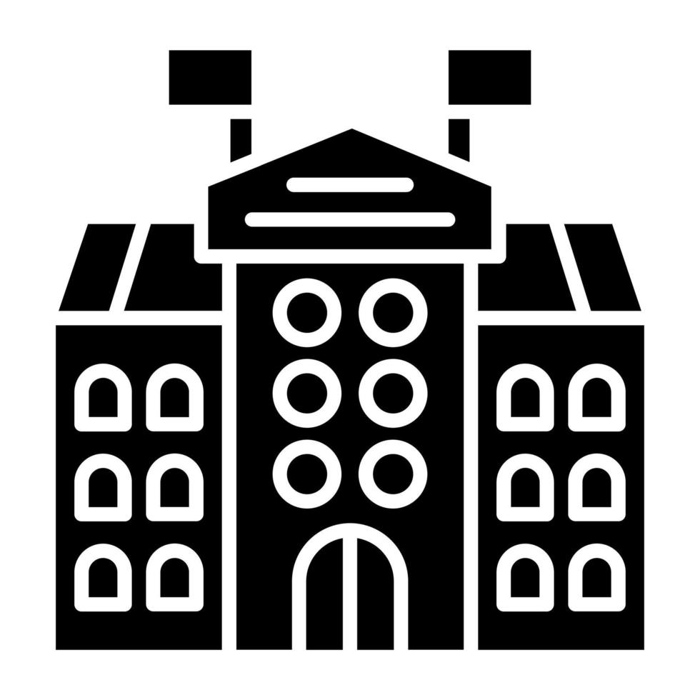 Universiteit icoon stijl vector