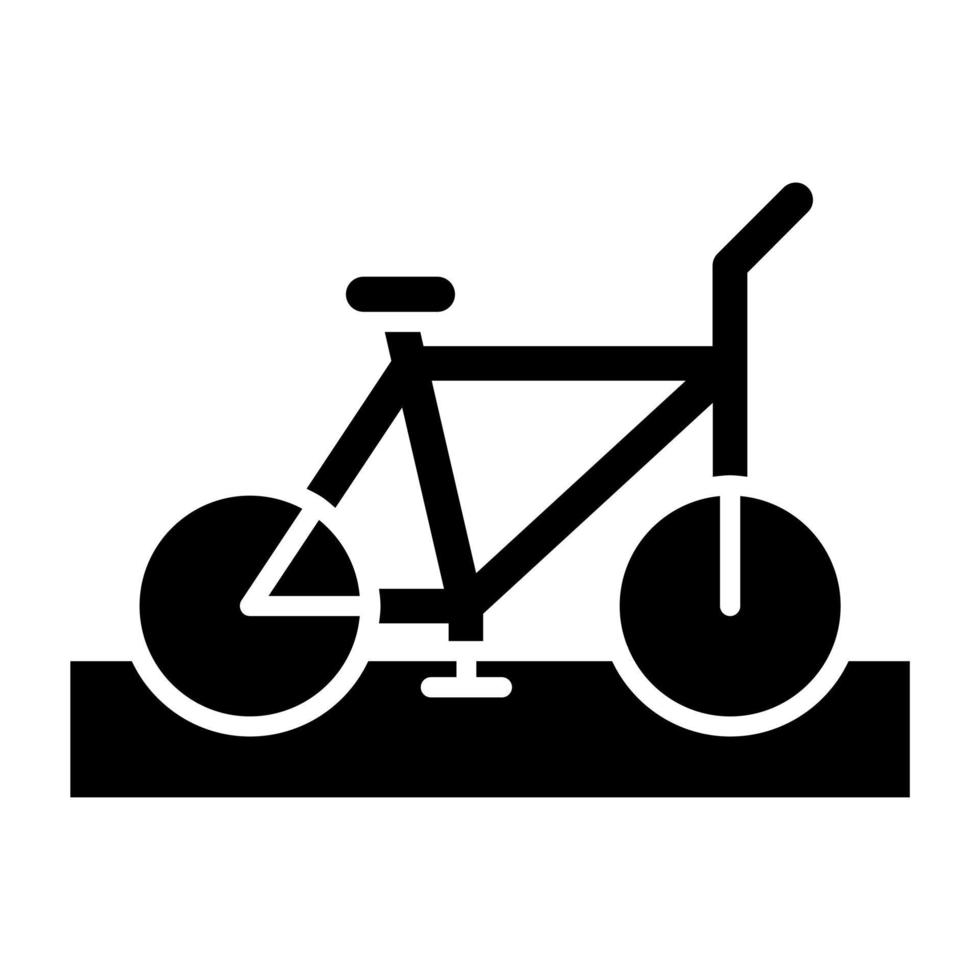 fiets rijbaan icoon stijl vector