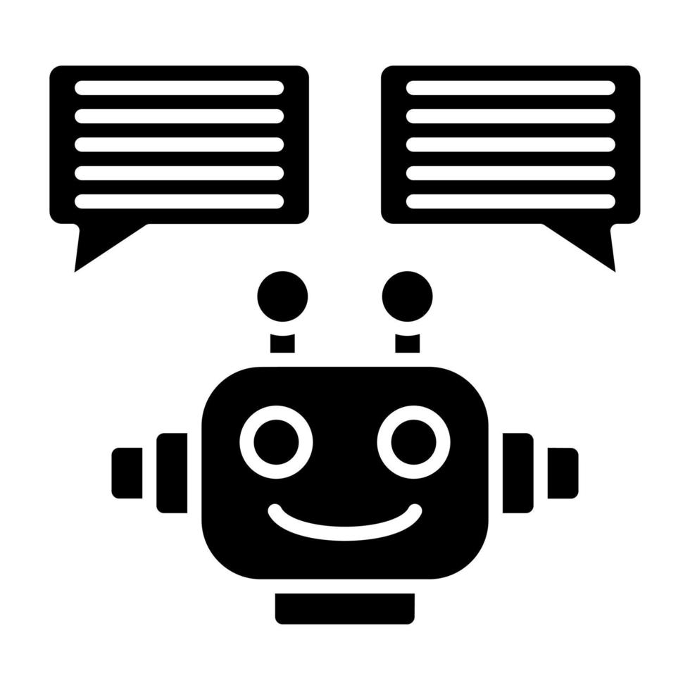 chatbot-pictogramstijl vector