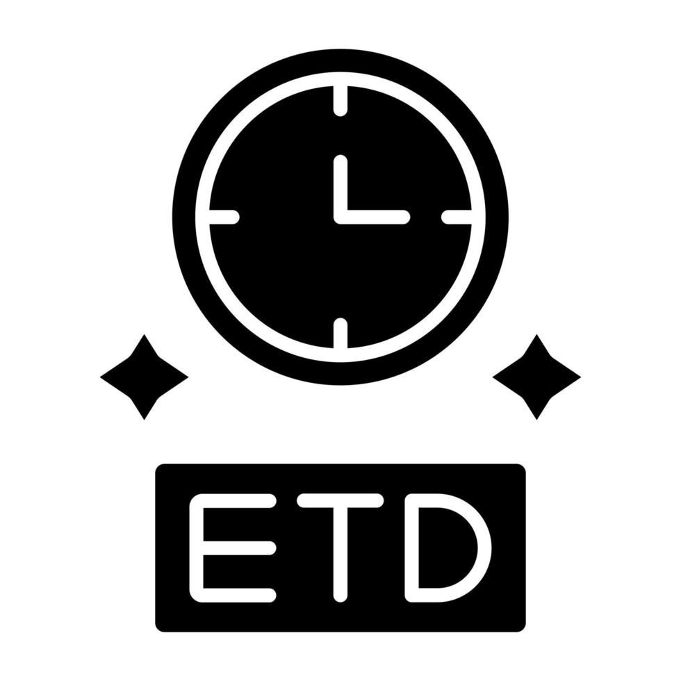 etd icoon stijl vector