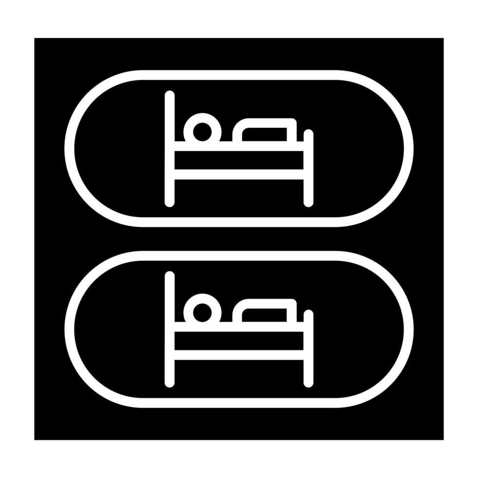 capsule hotel icoon stijl vector