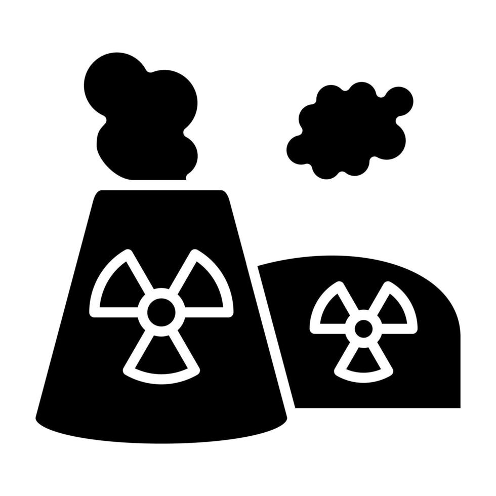 nucleair verontreiniging icoon stijl vector