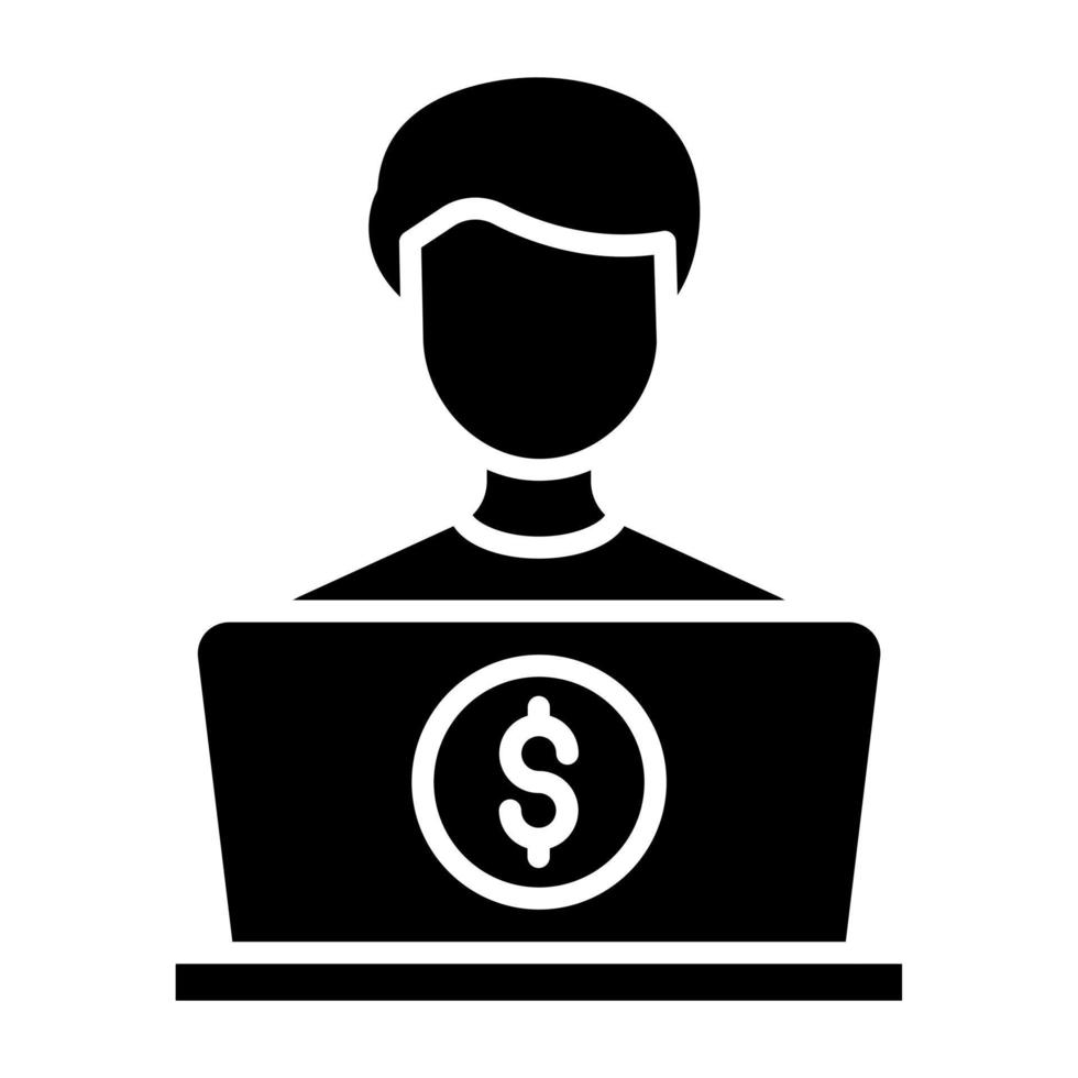 freelancen icoon stijl vector