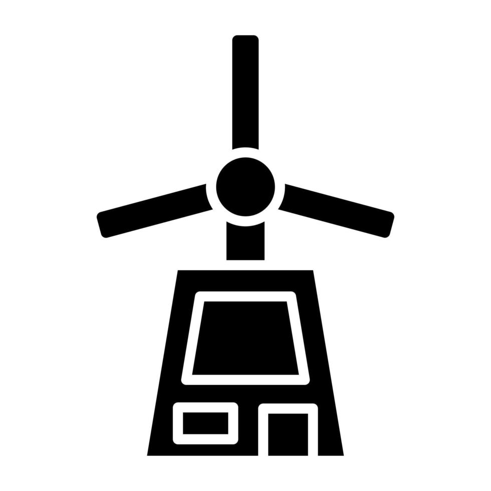 windmolen pictogramstijl vector