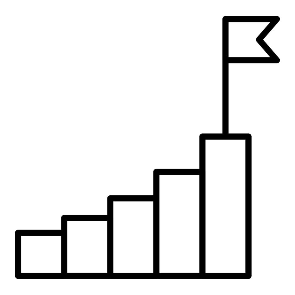 beklimming stappen icoon stijl vector