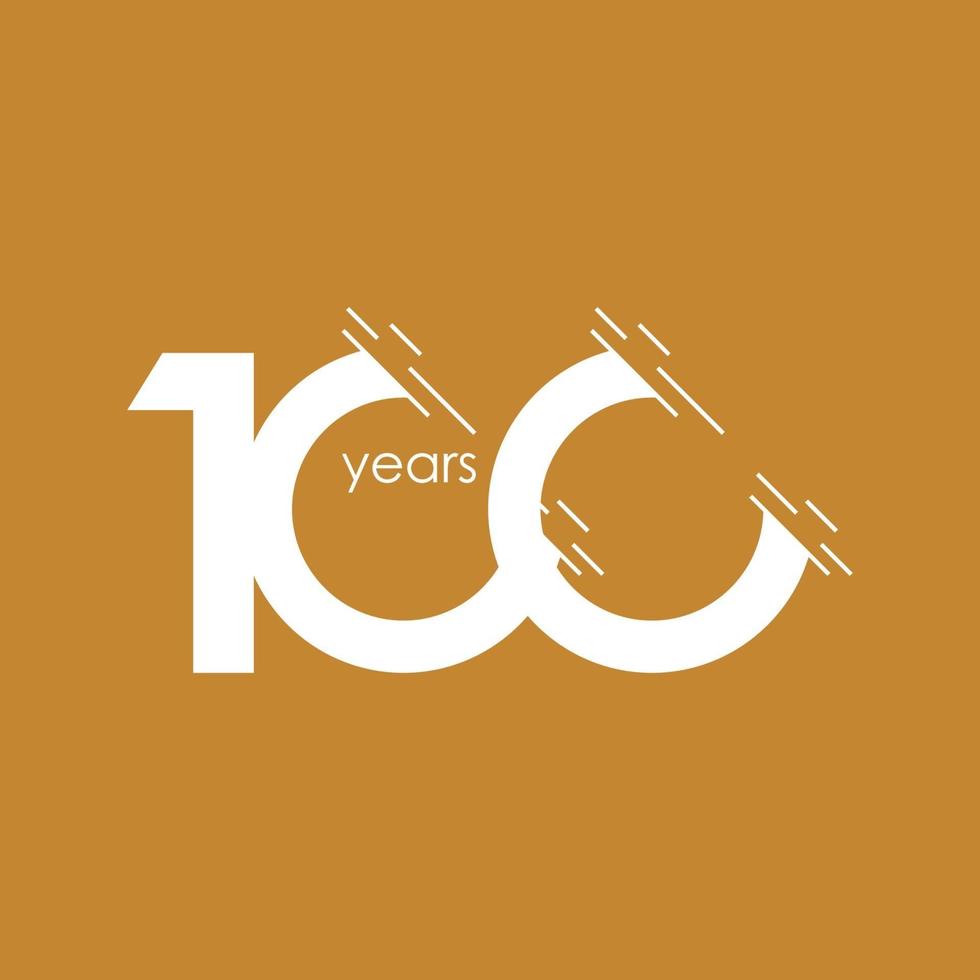 100 jaar verjaardag viering vector sjabloon ontwerp illustratie