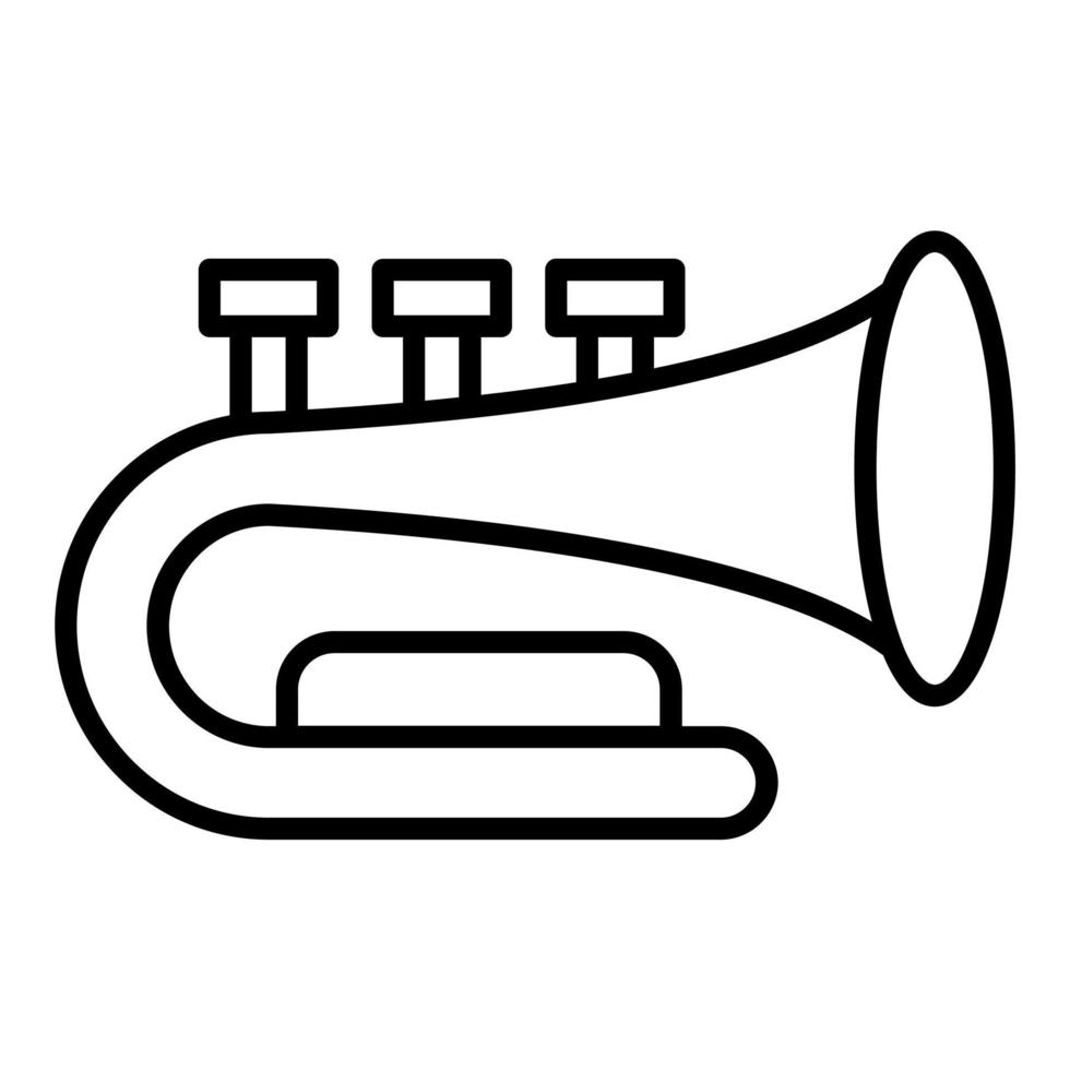 toeter trompet icoon stijl vector