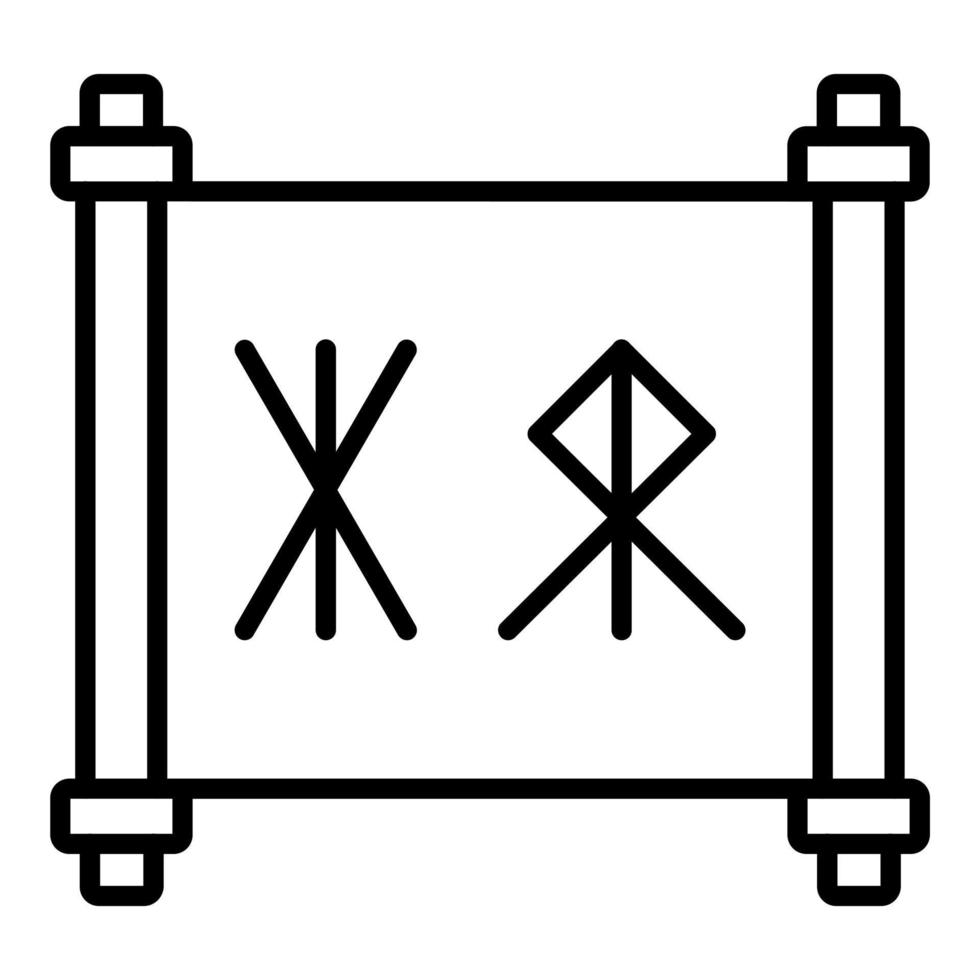 runen icoon stijl vector