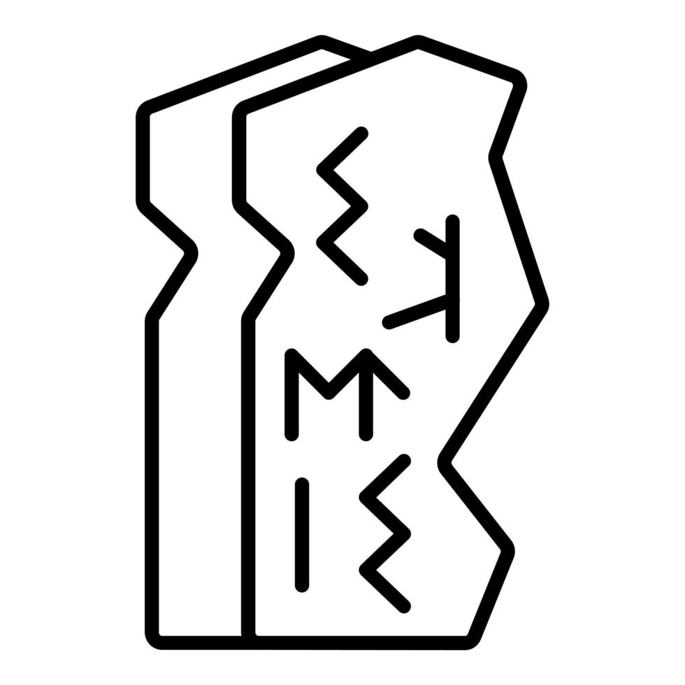 rune stenen icoon stijl vector