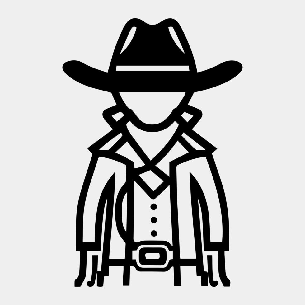 een schattig cowboy vector silhouet