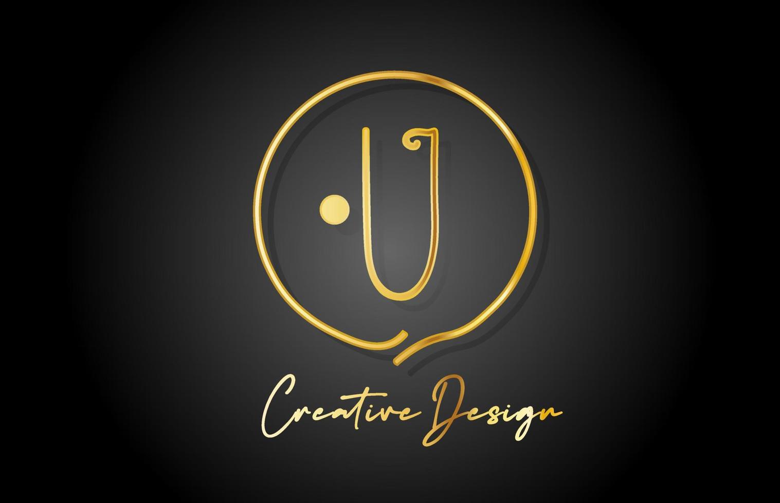 u goud geel alfabet brief logo icoon ontwerp met luxe wijnoogst stijl. gouden creatief sjabloon voor bedrijf en bedrijf vector