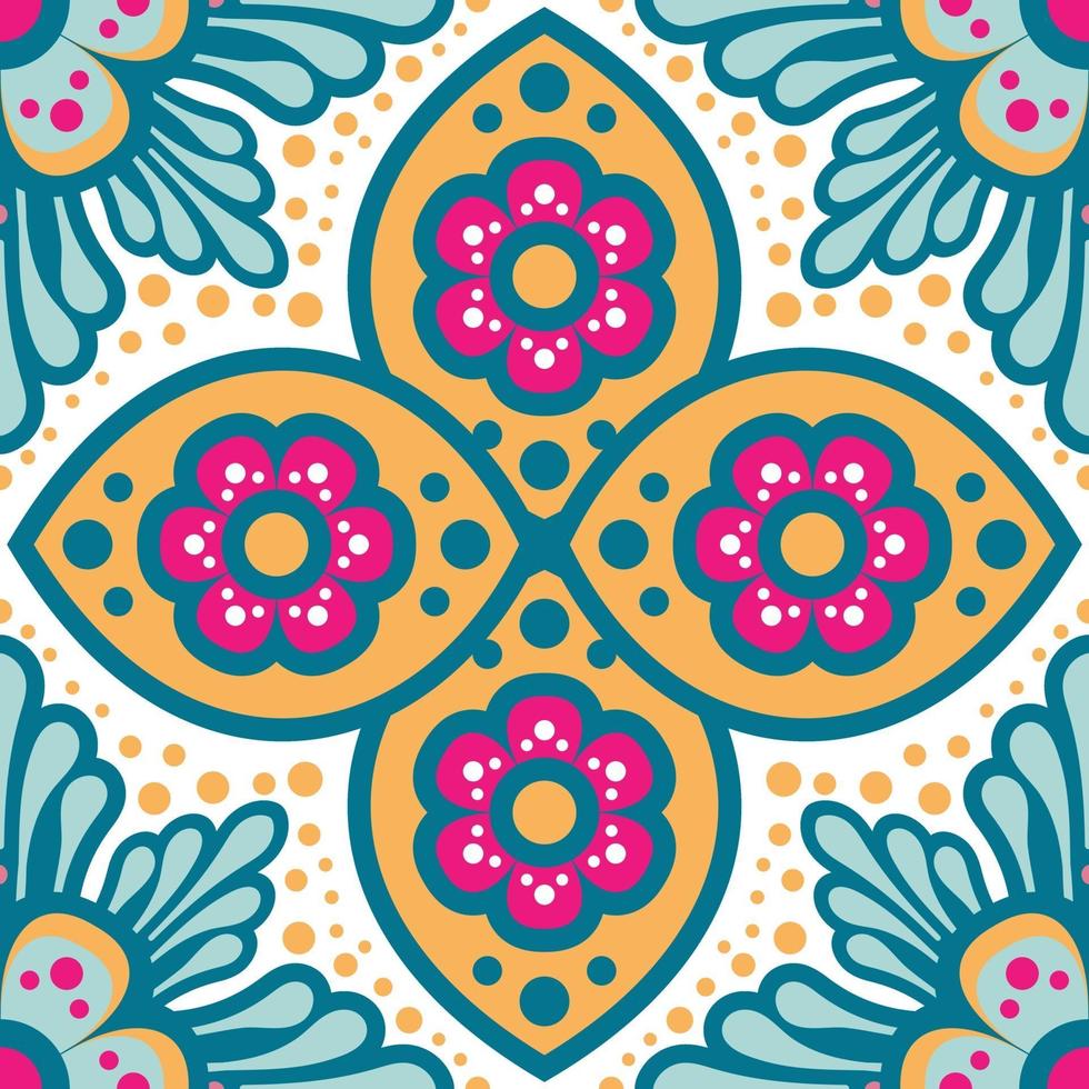 bloem mandala. vintage decoratieve elementen. oosters patroon, vectorillustratie. -1 vector