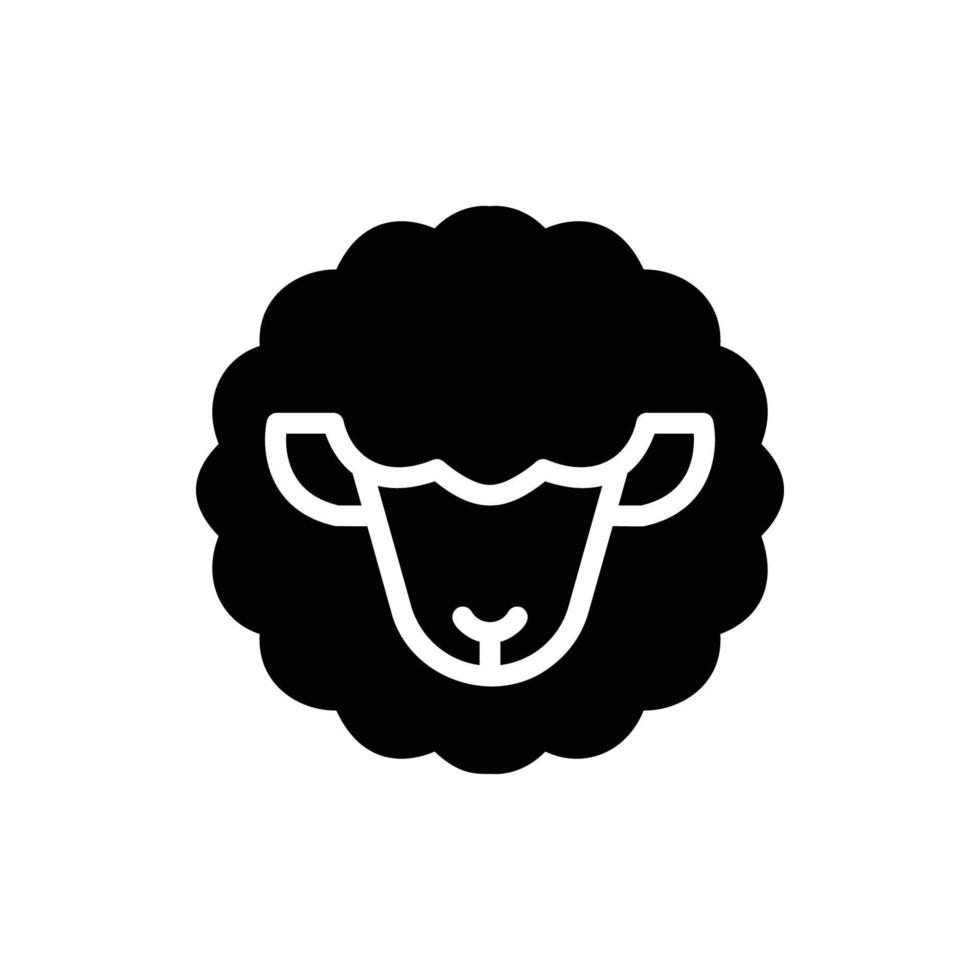 schapen glyph icoon vector