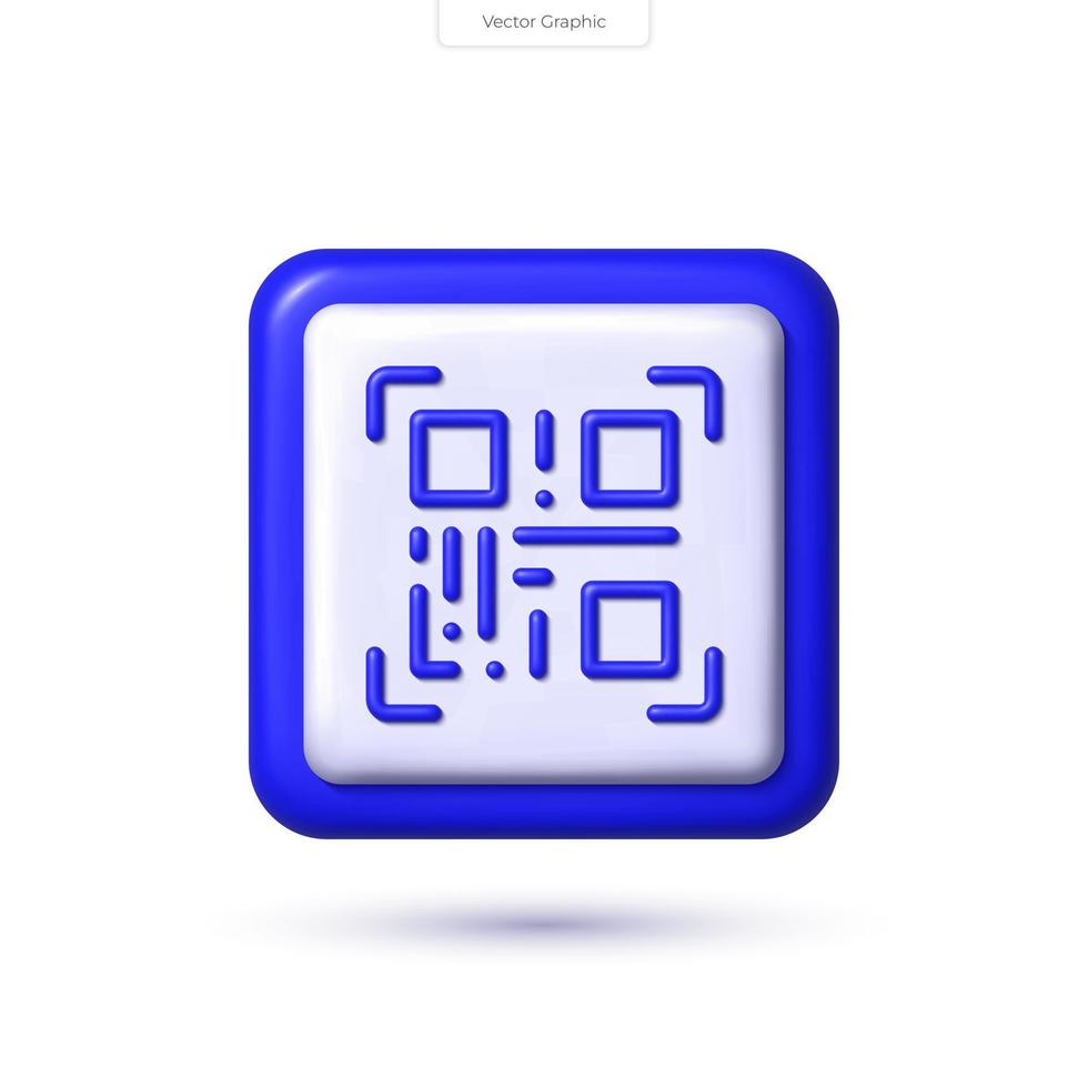 modern qr code icoon is perfect voor ieder doel, met haar strak ontwerp en relevantie naar computer technologie. zijn een 3d vector icoon dat kan worden gebruikt in isolatie.