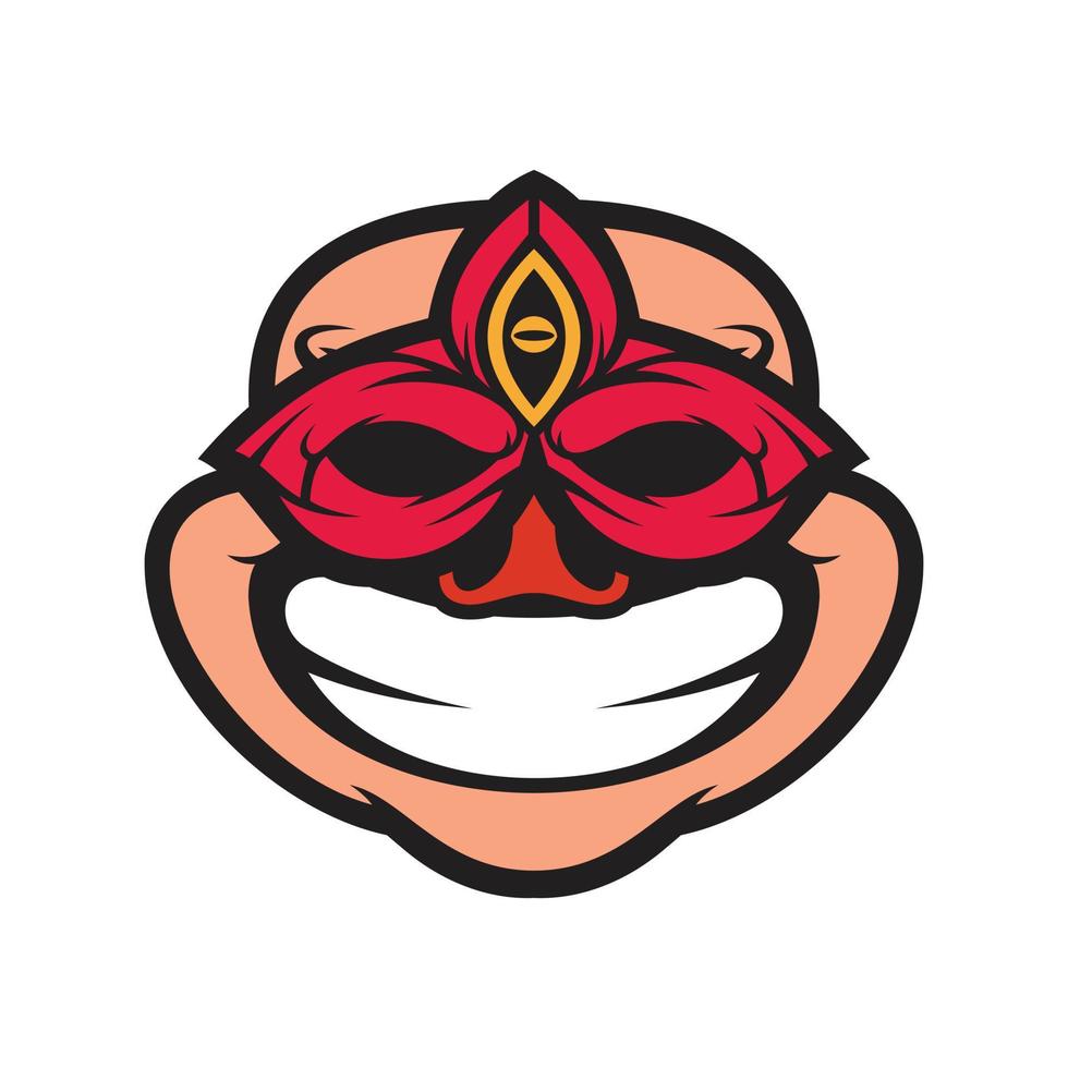 varken masker mascotte logo ontwerp vector