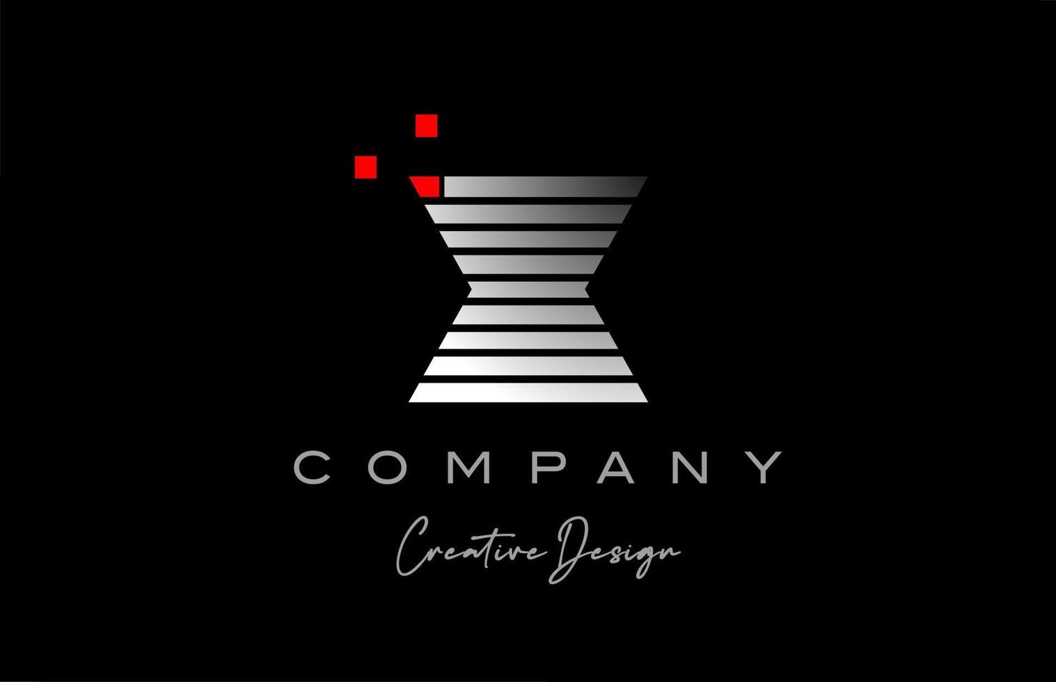 X alfabet brief logo met meetkundig patroon lijn en stippen. zakelijke creatief sjabloon ontwerp voor bedrijf en bedrijf vector
