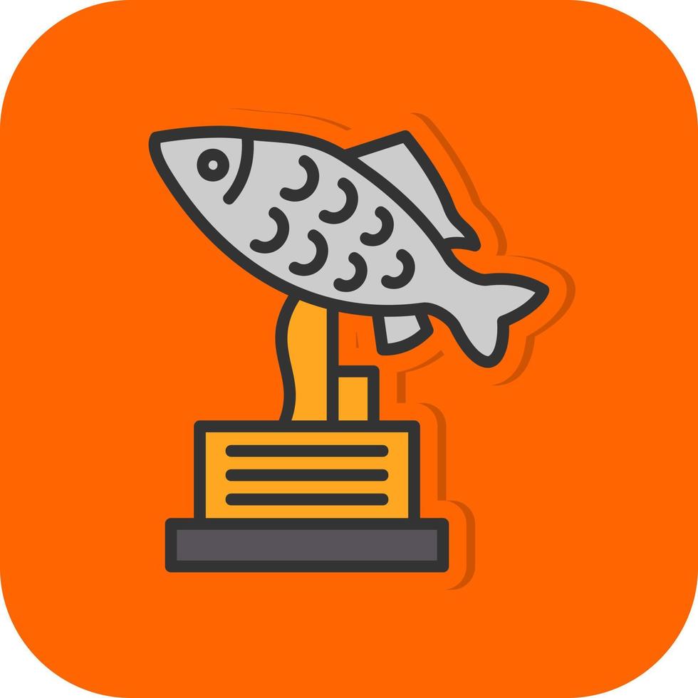 visvangst trofee vector icoon ontwerp
