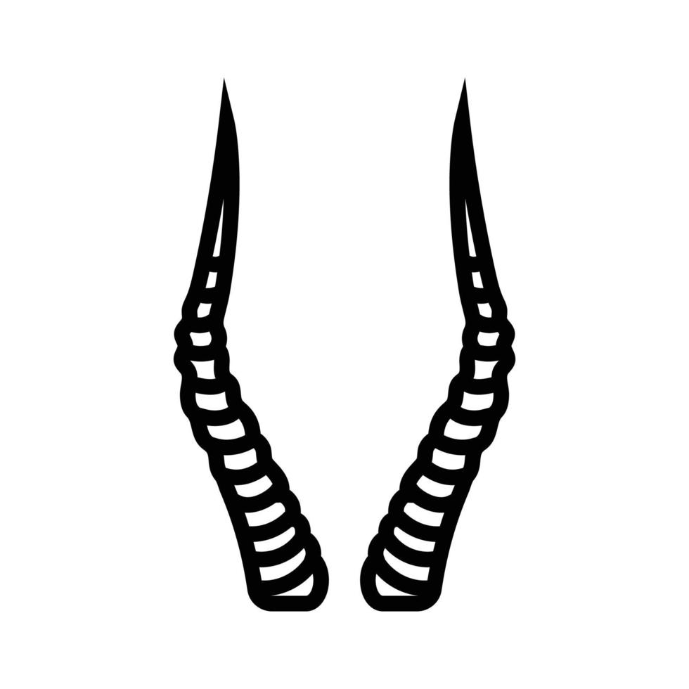 antilope toeter dier lijn icoon vector illustratie