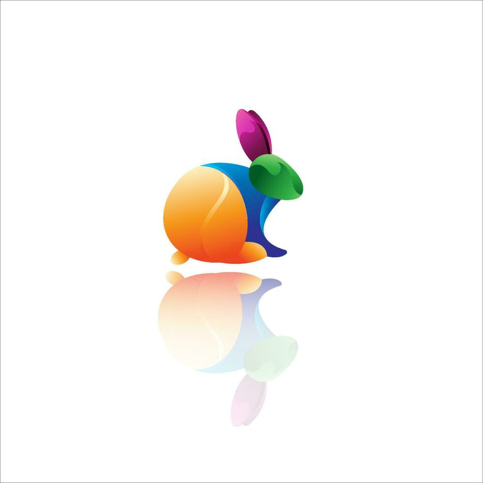 konijn modern abstract logo ontwerp vector. vector