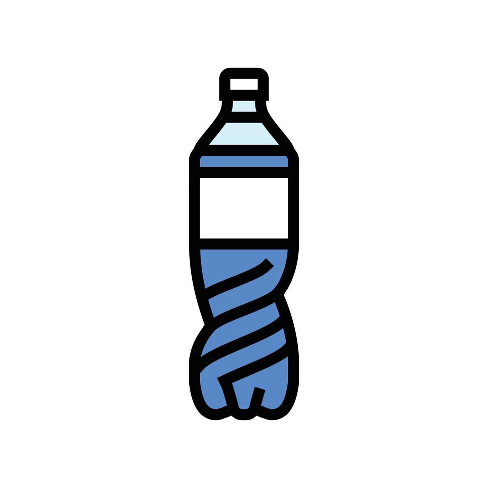 leeg Frisdrank plastic fles kleur icoon vector illustratie