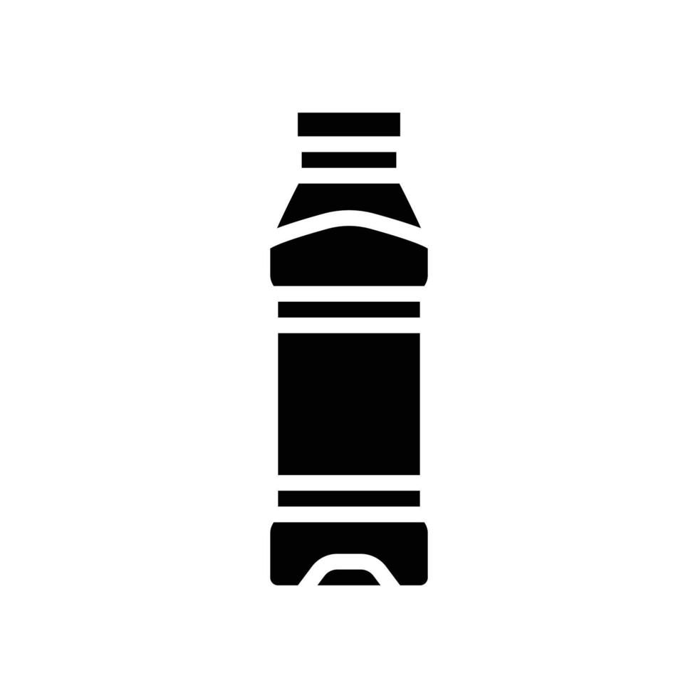 leeg sap plastic fles glyph icoon vector illustratie