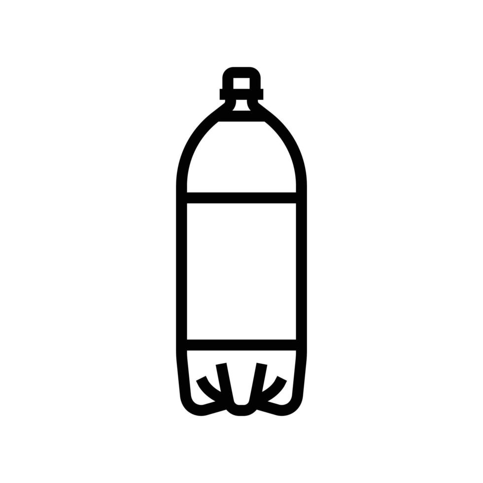 drank Frisdrank plastic fles lijn icoon vector illustratie