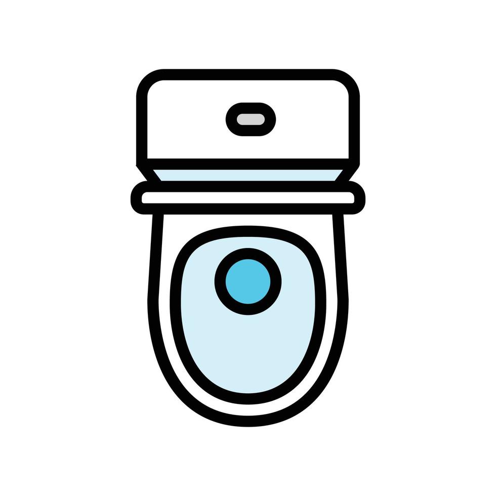 toilet top visie kleur icoon vector illustratie