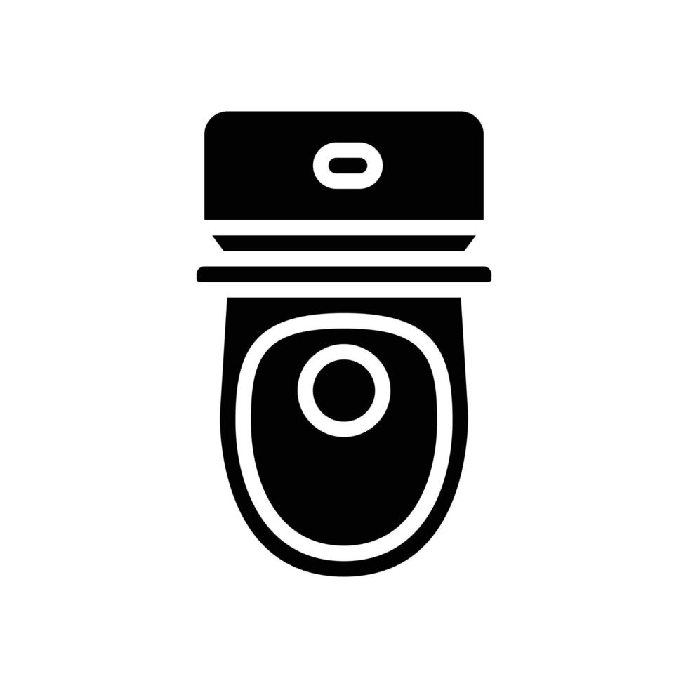 toilet top visie glyph icoon vector illustratie