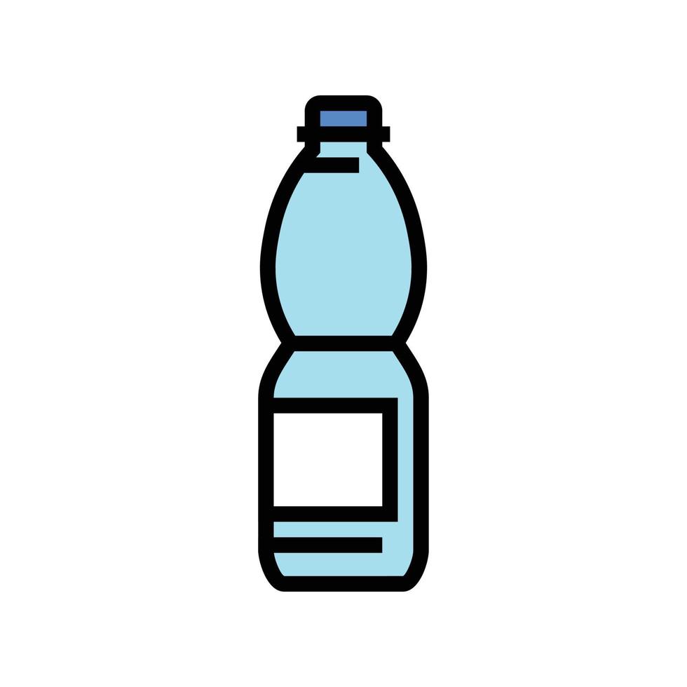 recycle water plastic fles kleur icoon vector illustratie