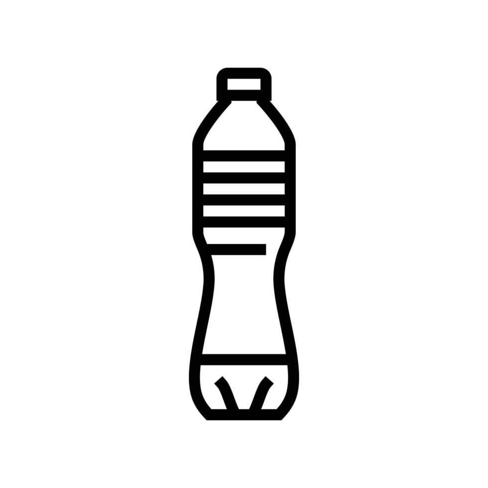 drank water plastic fles lijn icoon vector illustratie