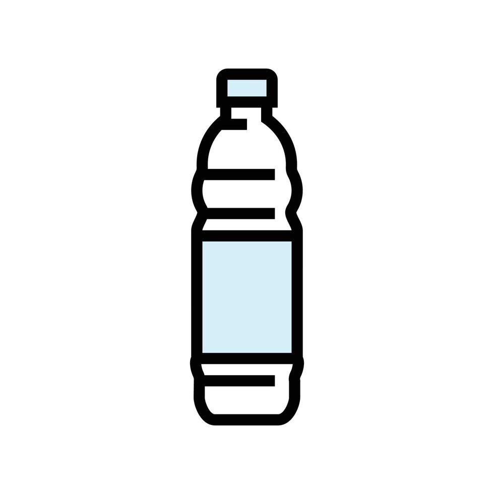 leeg water plastic fles kleur icoon vector illustratie