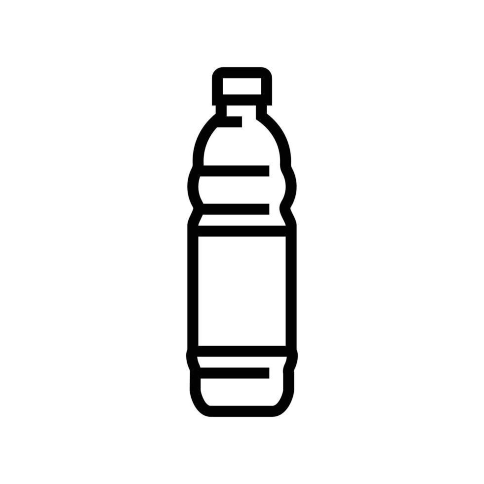 leeg water plastic fles lijn icoon vector illustratie