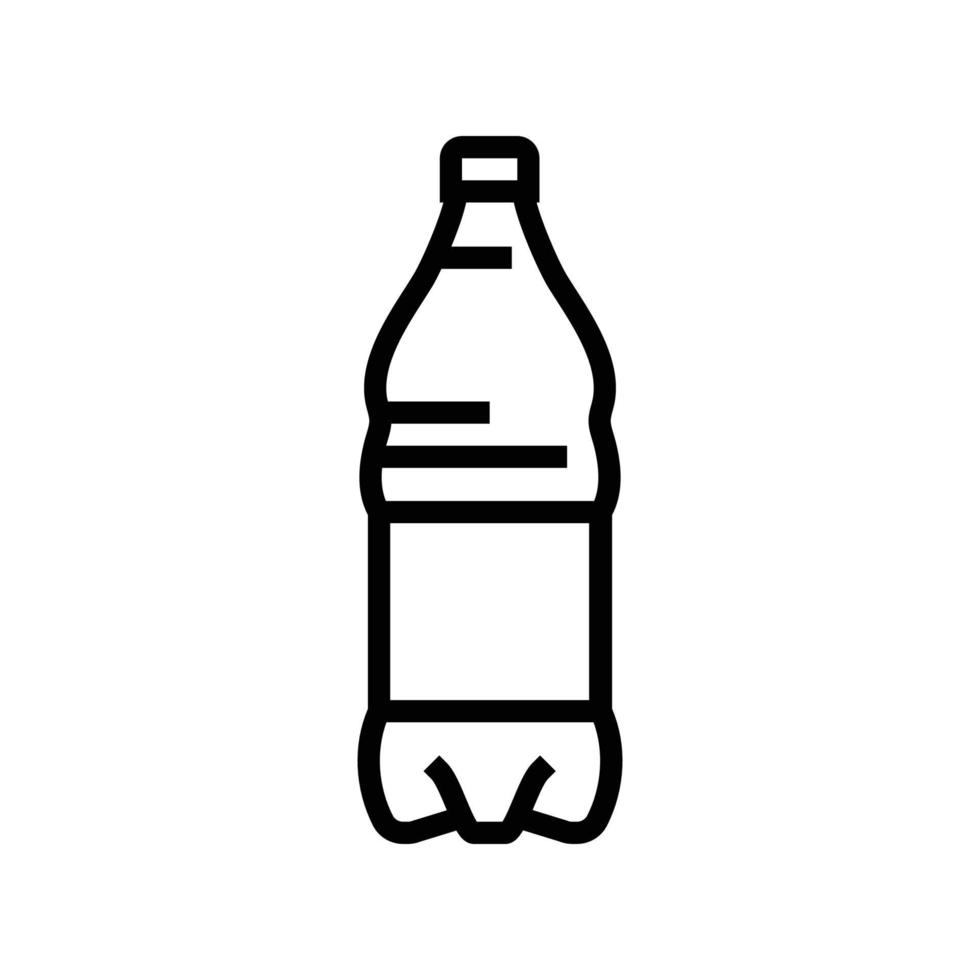 vloeistof water plastic fles lijn icoon vector illustratie