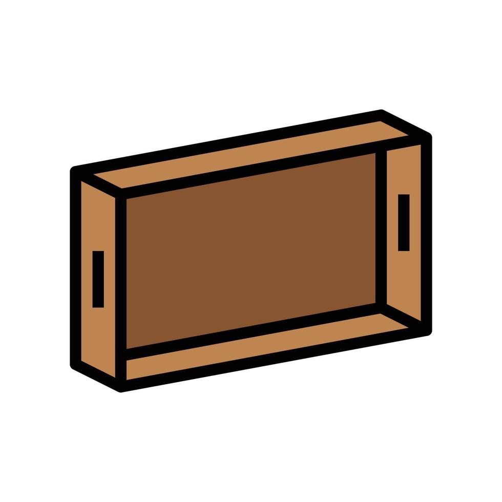 houten dienblad leven kamer kleur icoon vector illustratie