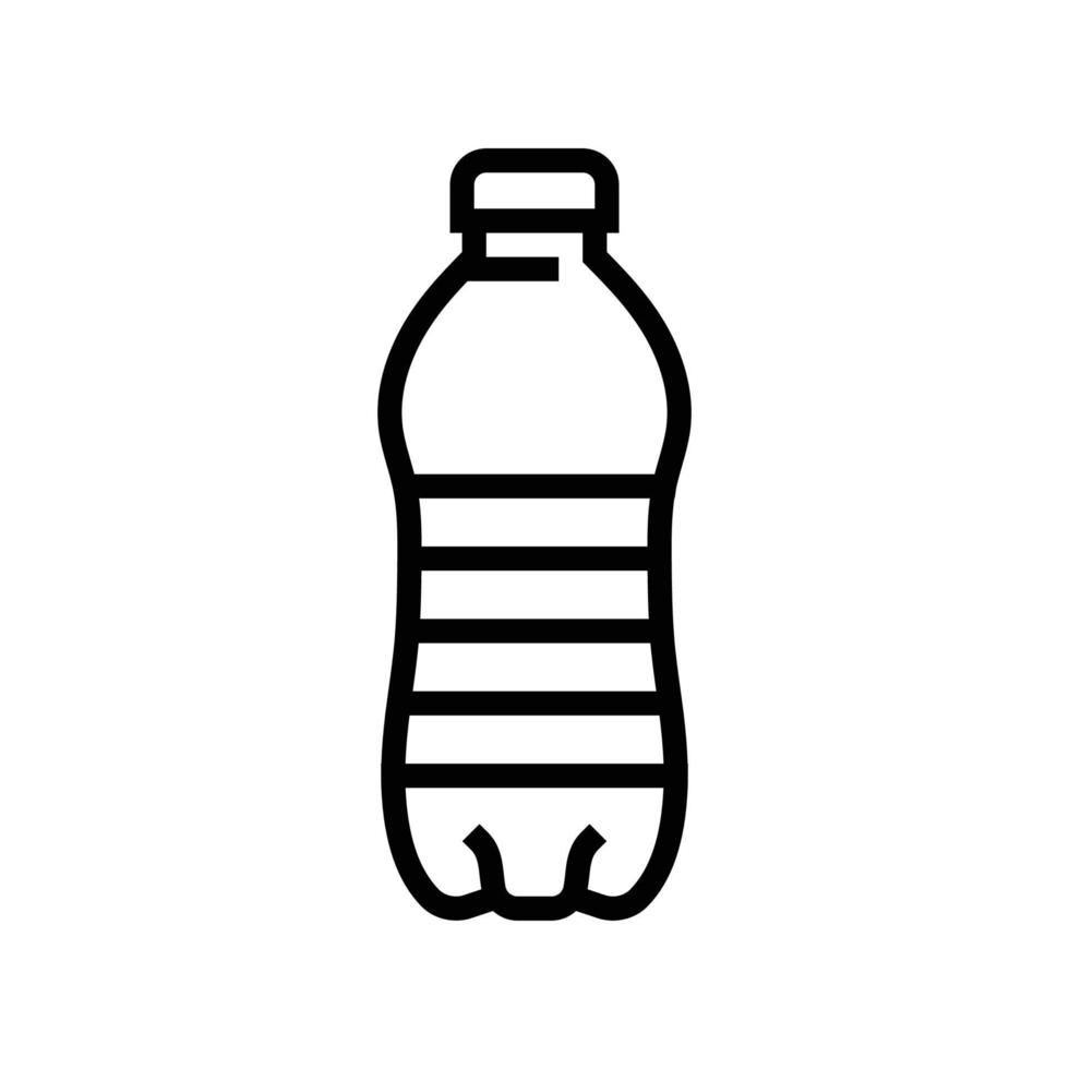 mineraal water plastic fles lijn icoon vector illustratie