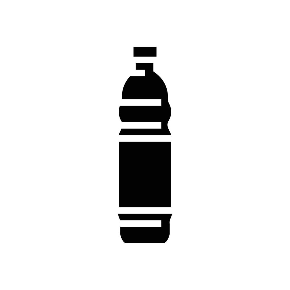 leeg water plastic fles glyph icoon vector illustratie