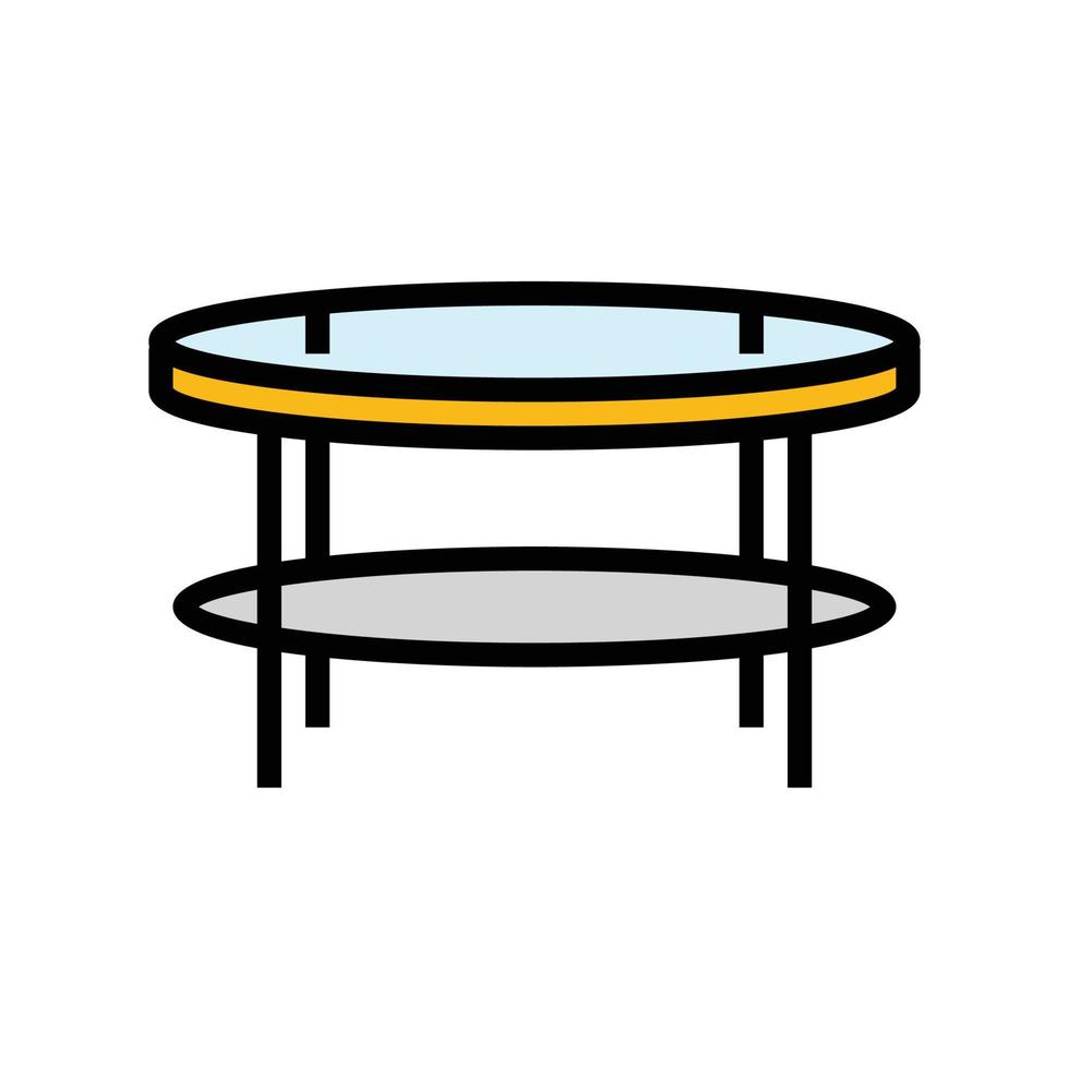 tafel leven kamer kleur icoon vector illustratie